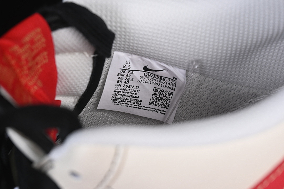 Nike [QW5288-122]-[AIR FORCE 1 07 LOW WHITE/BLACK/RED/GOLD]-[WOMAN:36-39]-[MAN:40-45] - Image 6