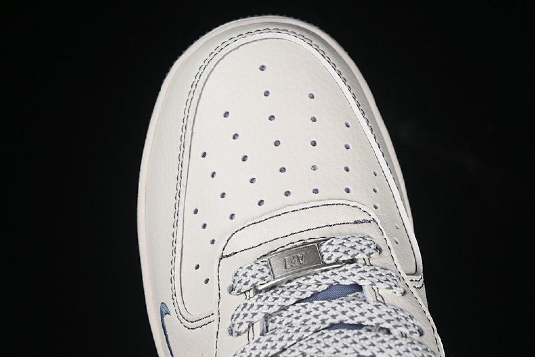 Nike [XZ6188-761]-[AIR FORCE 1 07 LOW WHITE/GREY/BLUE/BLACK]-[WOMAN:36-39]-[MAN:40-45] - Image 10