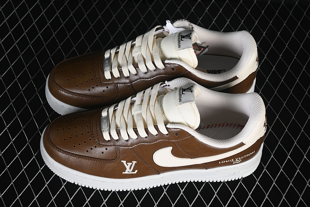 Nike [NH0601-587]-[AIR FORCE 1 07 LOW CASUAL SNEAKERS COFFEE/WHITE/GREY]-[WOMAN:36-39]-[MAN:40-45] - Image 10