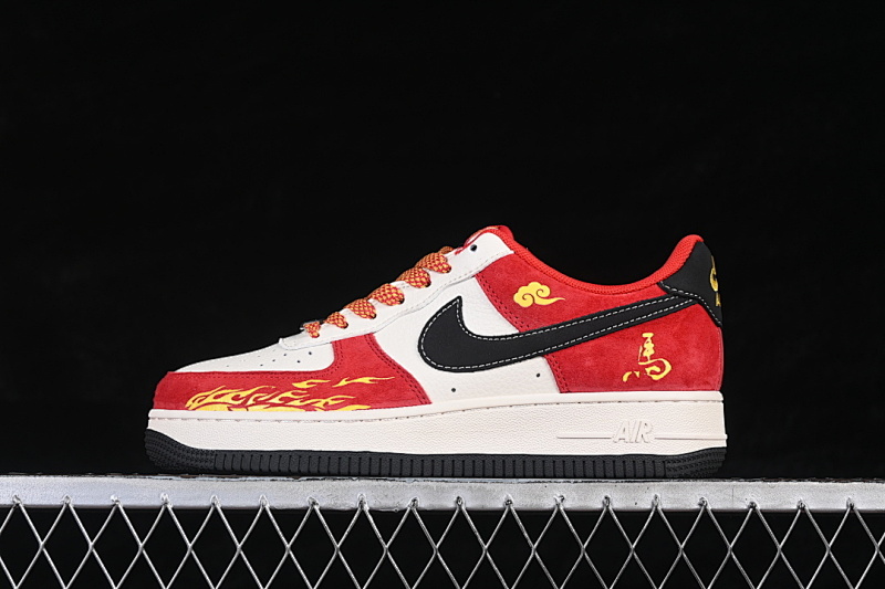 Nike Nike AIR FORCE 1 07 LOW CASUAL SNEAKERS WHITE/RED/GOLD · MZ9588-837, photo 1