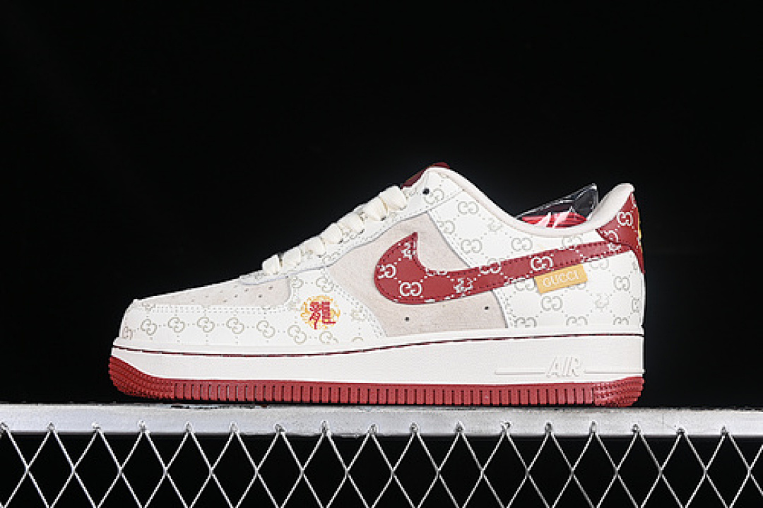 Nike [LX1988-002]-[GU*CCI AIR FORCE 1 07 LOW GREY/WHITE/RED]-[WOMAN:36-39]-[MAN:40-45], photo 1