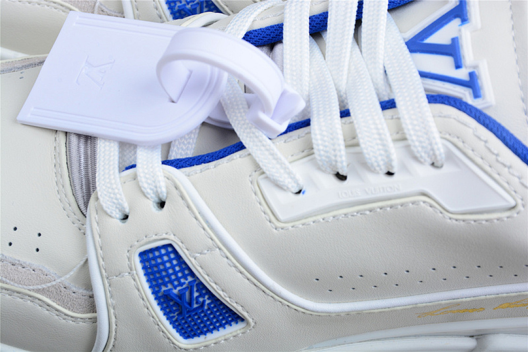 Louis Vuitton [L*V 21SS TRAINER SNEAKERS WHITE/WHITE/BLUE]-[MAN:38-45] - Image 9