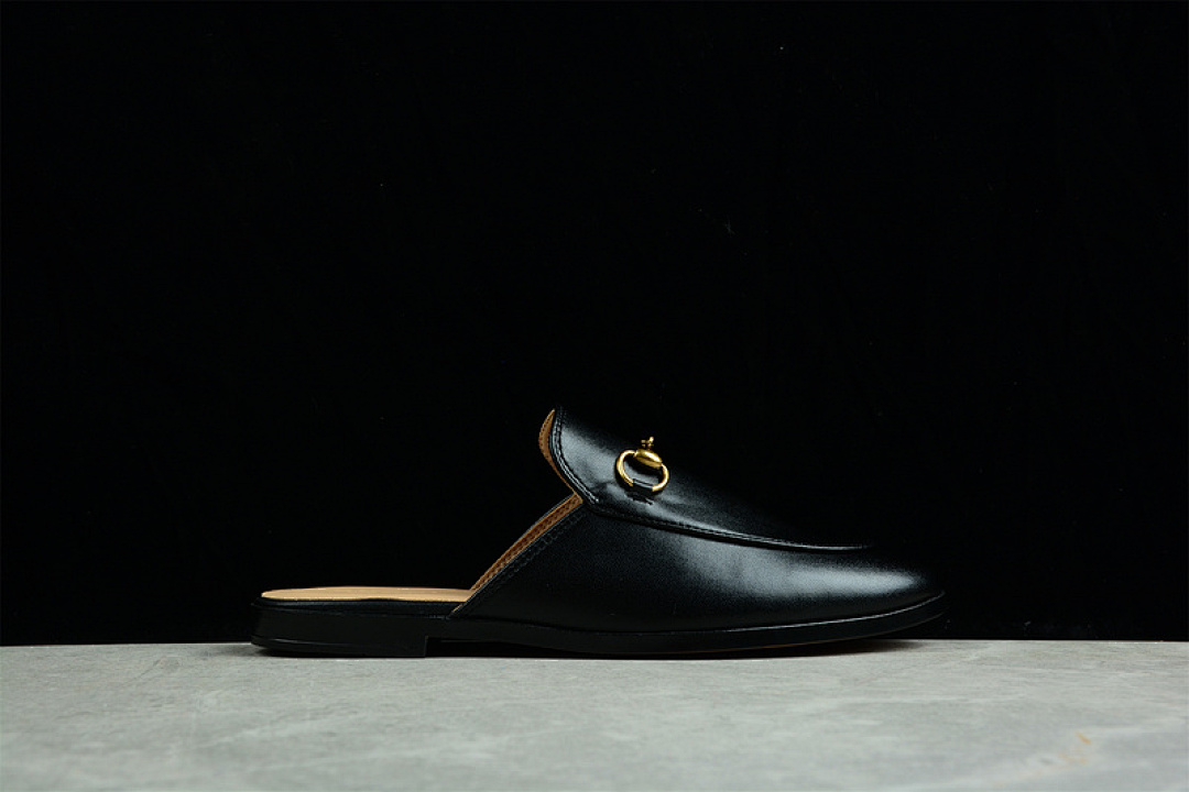 Gucci [GU*CCI SLIP-ON FLATS BLACK/BLACK/GOLD]-[WOMAN:35-40] - Image 12