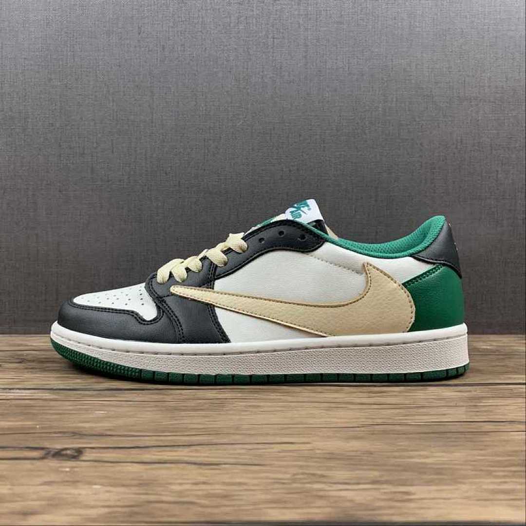 Jordan [DM7866-128]-[FRAGMENT DESIGN X TRAVIS SCOTT AIR JORDAN 1 LOW RETRO WHITE/BLACK/GREEN], photo 1