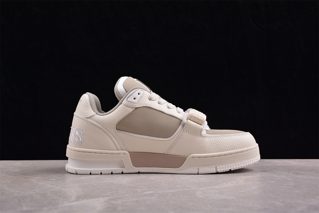 Louis Vuitton [2024TRAINER L*V LOUIS VUITTON TRAINER WHITE/GREY/KHAKI]-[WOMAN:35-39]-[MAN:40-45] - Image 8