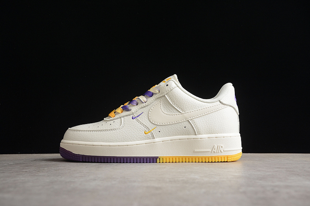 Nike [CT1989-106]-[AIR FORCE 1 07 LOW SU19 WHITE/PURPLE/YELLOW]-[WOMAN:36-39]-[MAN:40-45], photo 1