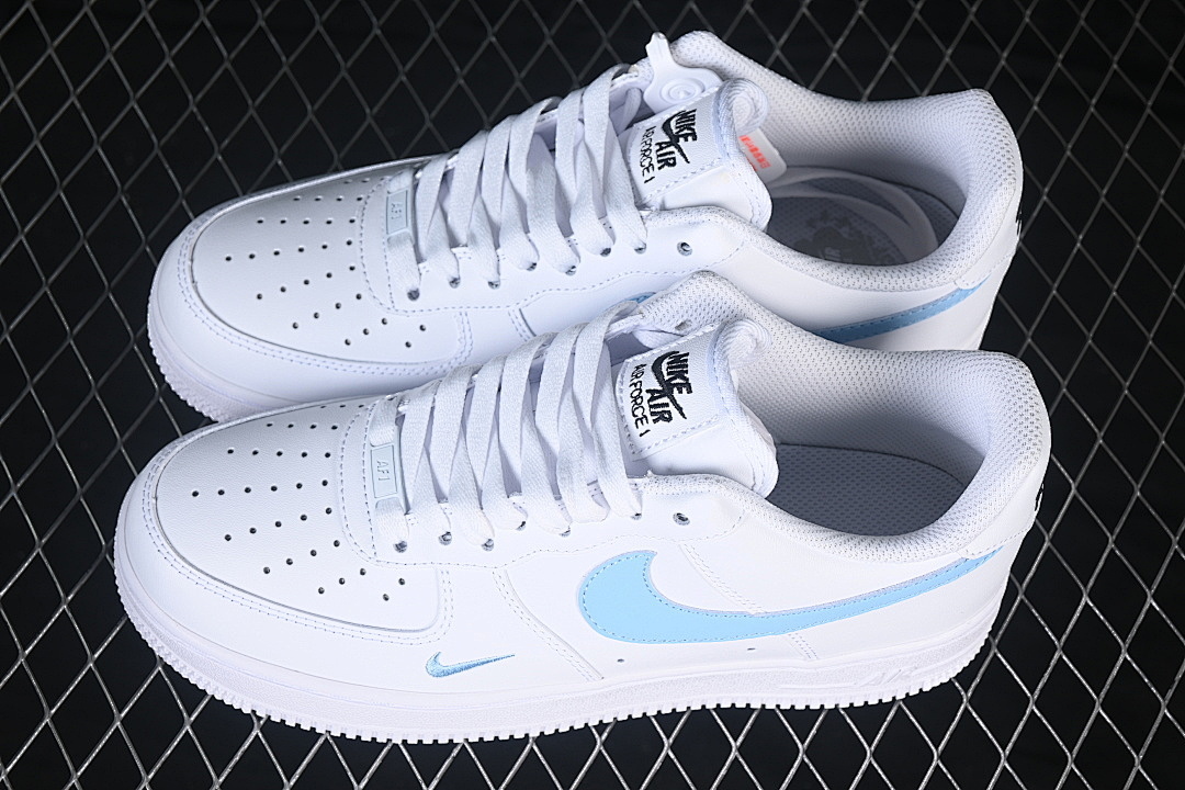 Nike [ZH0316-121]-[AIR FORCE 1 07 LOW CASUAL SNEAKERS WHITE/BLUE/WHITE]-[WOMAN:36-39.5]-[MAN:40-45] - Image 11