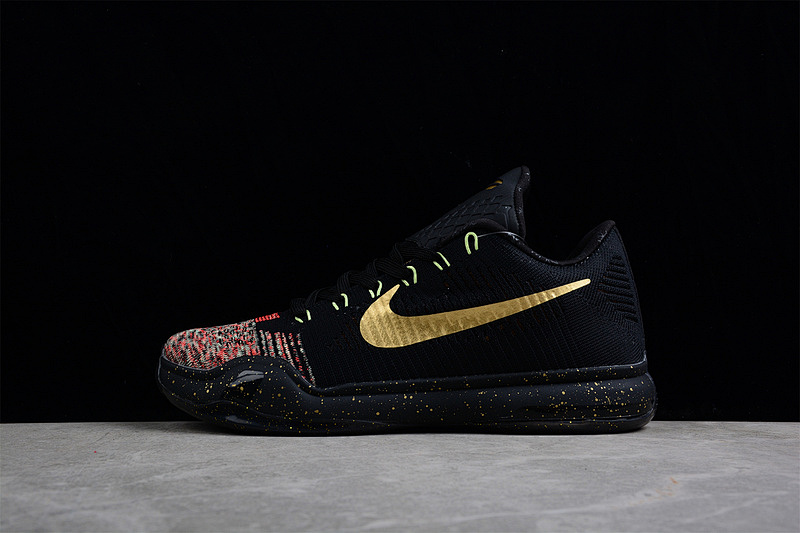 Nike Nike KOBE 10 ELITE LOW CHRISTMAS BLACK/METALLIC GOLD-BRIGHT CRIMSON · 802560-076, photo 1