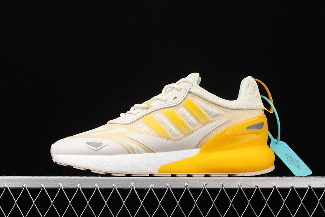 Unbranded [GZ7823]-[ZX 2K BOOST 2.0 SHOES WONDER WHITE/ORANGE TINT/SOLAR GOLD]-[WOMAN:36-39]-[MAN:40-45], photo 1