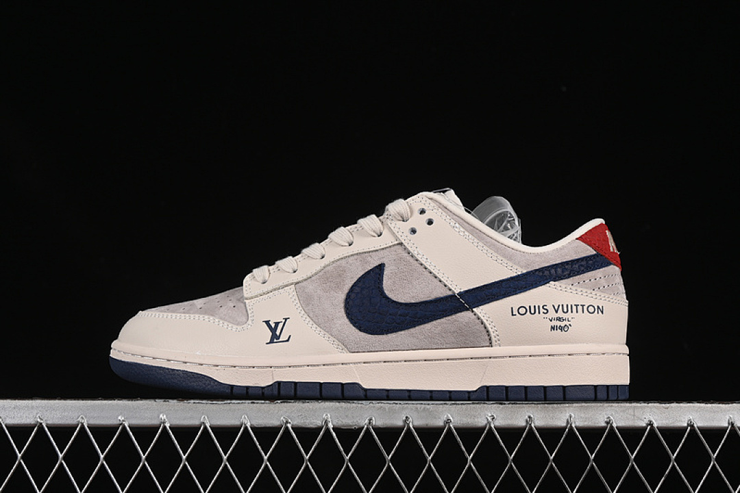 Louis Vuitton Nike Louis Vuitton [XX3168-122]-[SB DUNK LOW LV GREY/BLUE/RED]-[WOMAN:36-39]-[MAN:40-45], photo 1