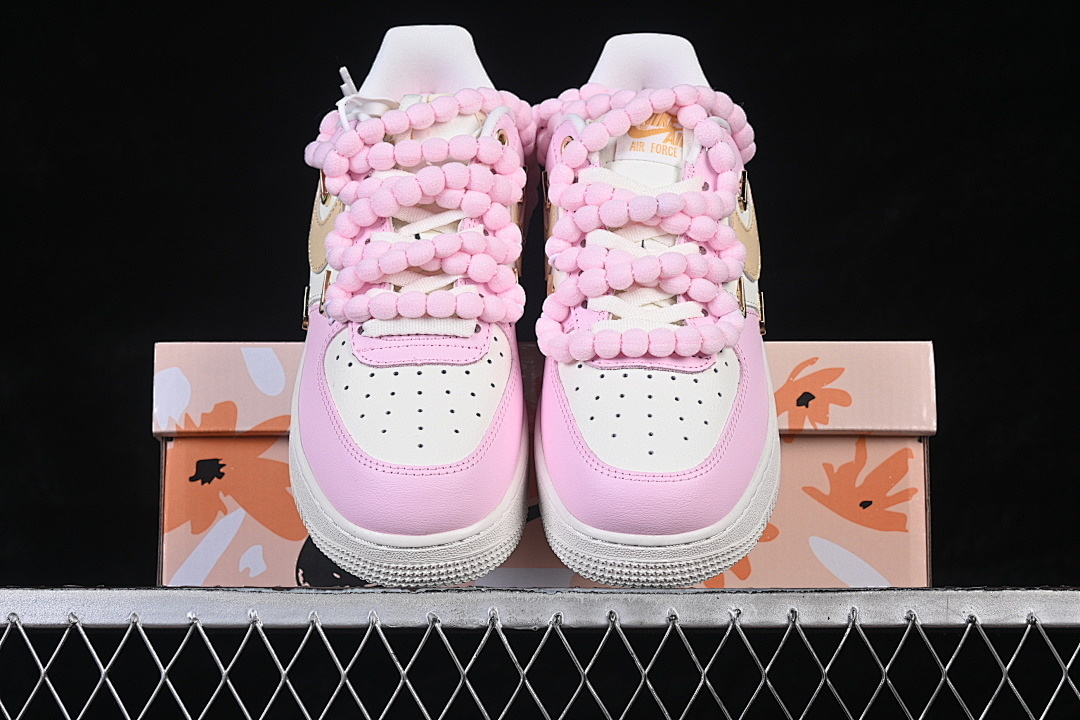 Nike [AB2574-600]-[AIR FORCE 1 07 LOW-TOP CASUAL SNEAKERS PINK/WHITE]-[WOMAN:35.5-39]-[MAN:40-42] - Image 13
