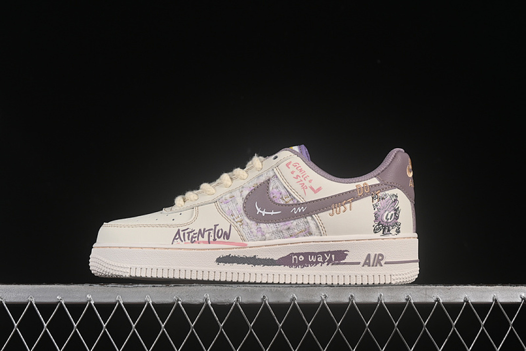 Nike [FJ7740-910]-[AIR FORCE 1 07 LOW PURPLE RABBIT BABY BEIGE/PURPLE]-[WOMAN:36-39]-[MAN:40-45] - Image 2