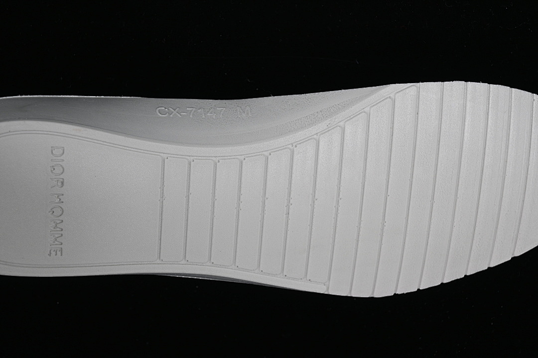 Dior [B23 OBLIQUE TOP SNEAKERS MID CASUAL SHOES WHITE/NAVY BLUE/BEIGE]-[WOMAN:39]-[MAN:40-46] - Image 2