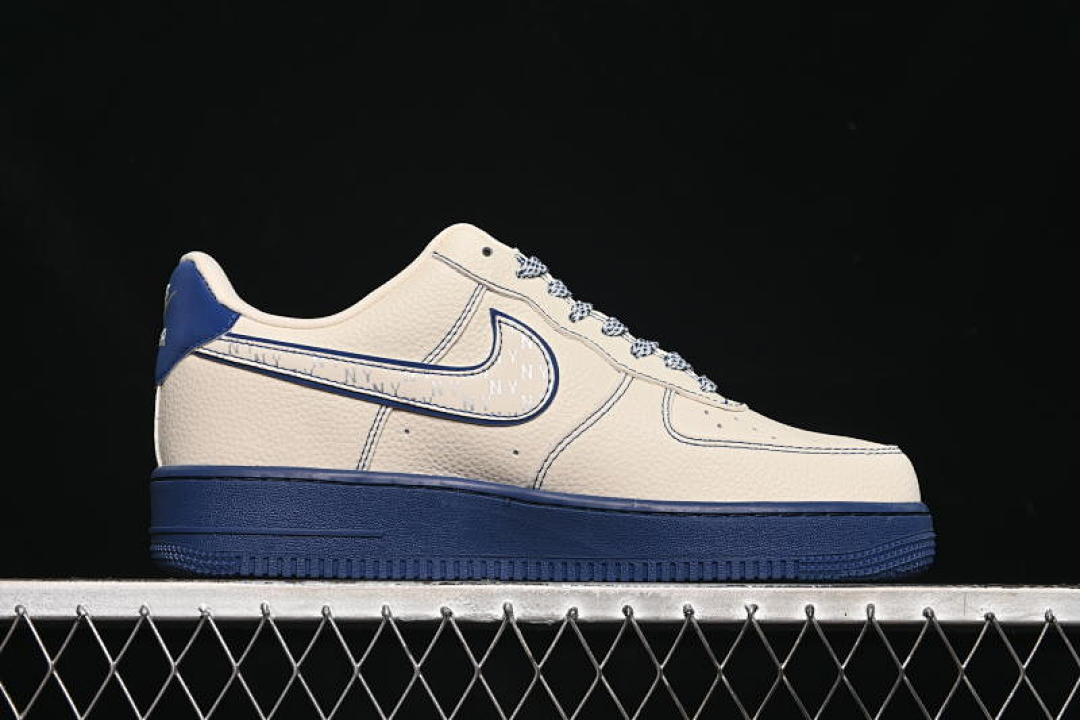 Nike [KJ1688-010]-[AIR FORCE 1 07 LOW MLB BEIGE/BLUE]-[WOMAN:36-39]-[MAN:40-45] - Image 16