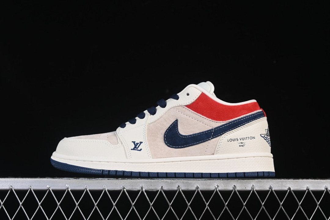 Jordan [LD8888-009]-[AIR JORDAN 1 LOW BASKETBALL SHOES BLACK/WHITE/RED]-[WOMAN:36-39]-[MAN:40-45], photo 1