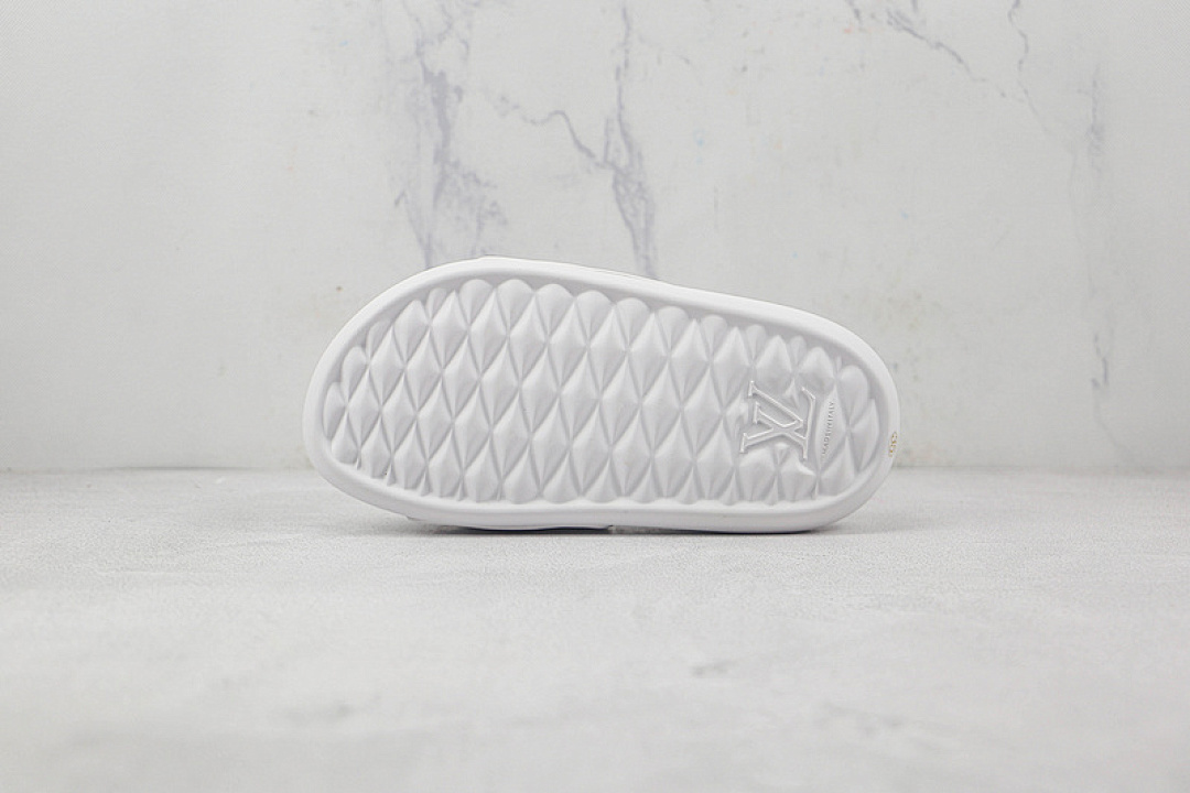 Louis Vuitton [L*V WATERFRONT MONOGRAM SLIPPERS WHITE/WHITE/WHITE]-[MAN:38-45] - Image 8