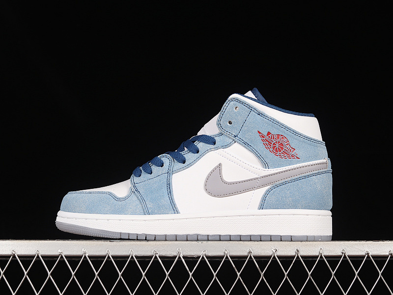Jordan AIR Jordan 1 MID FRENCH BLUE/FIRE RED-WHITE-LIGHT STEEL GREY · DN3706-401, photo 1
