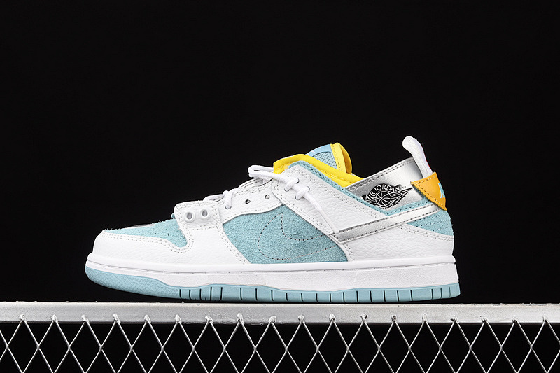Nike SB DUNK LOW LIGHT BLUE/WHITE/YELLOW-RED · BQ6817-063, photo 1
