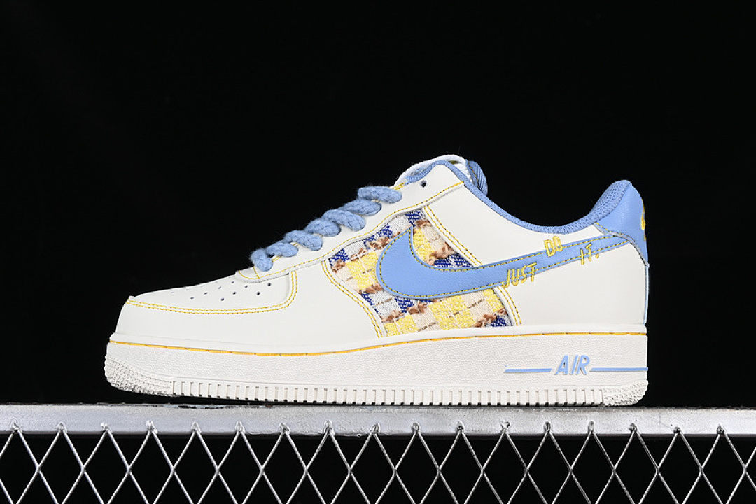 Nike [FJ7740-018]-[AIR FORCE 1 07 LOW JUST DO IT WHITE/YELLOW/BLUE]-[WOMAN:36-39]-[MAN:40-45], photo 1