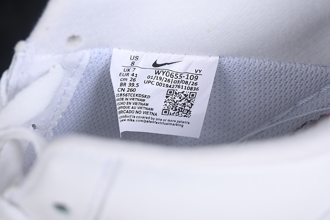 Nike [WY0655-109]-[AIR FORCE 1 07 LOW CASUAL SNEAKERS BLACK/WHITE]-[WOMAN:36-39]-[MAN:40-45] - Image 5