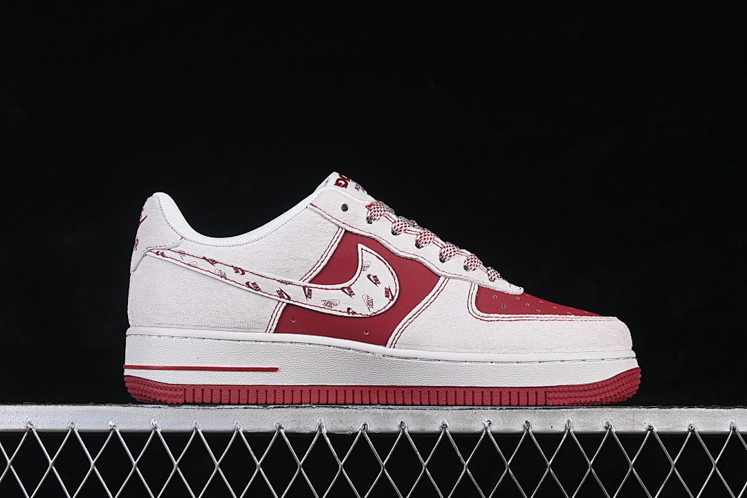Nike [JP2026-137]-[AIR FORCE 1 07 LOW CASUAL SNEAKERS WHITE/RED/GOLD]-[WOMAN:36-39]-[MAN:40-45] - Image 16