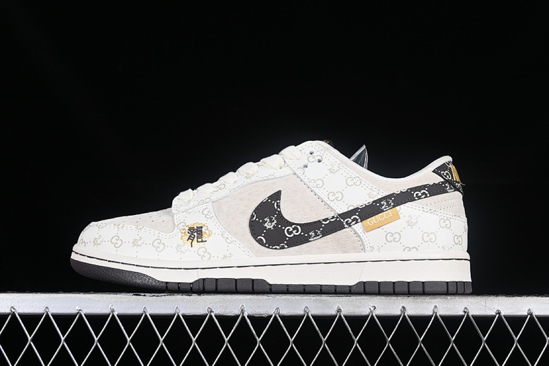 Unbranded [FC1688-160]-[GU*CCI SB DUNK LOW WHITE/BLACK/GREY]-[WOMAN:36-39]-[MAN:40-45], photo 1