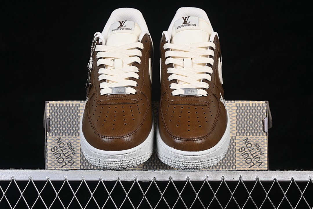 Nike [NH0601-587]-[AIR FORCE 1 07 LOW CASUAL SNEAKERS COFFEE/WHITE/GREY]-[WOMAN:36-39]-[MAN:40-45] - Image 12