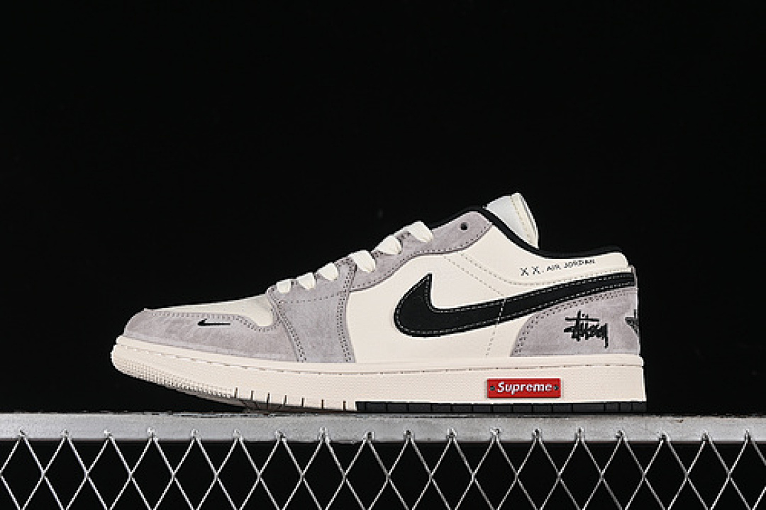 Jordan [SJ9950-034]-[AIR JORDAN 1 LOW GREY/BLACK/RED]-[WOMAN:36-39]-[MAN:40-45], photo 1