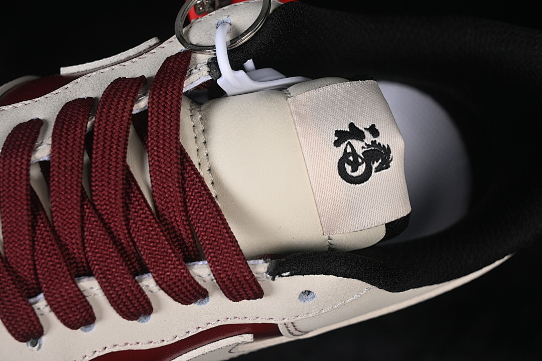 Nike [NH0601-514]-[AIR FORCE 1 07 LOW CASUAL SNEAKERS BEIGE/WINE RED]-[WOMAN:36-39]-[MAN:40-45] - Image 9