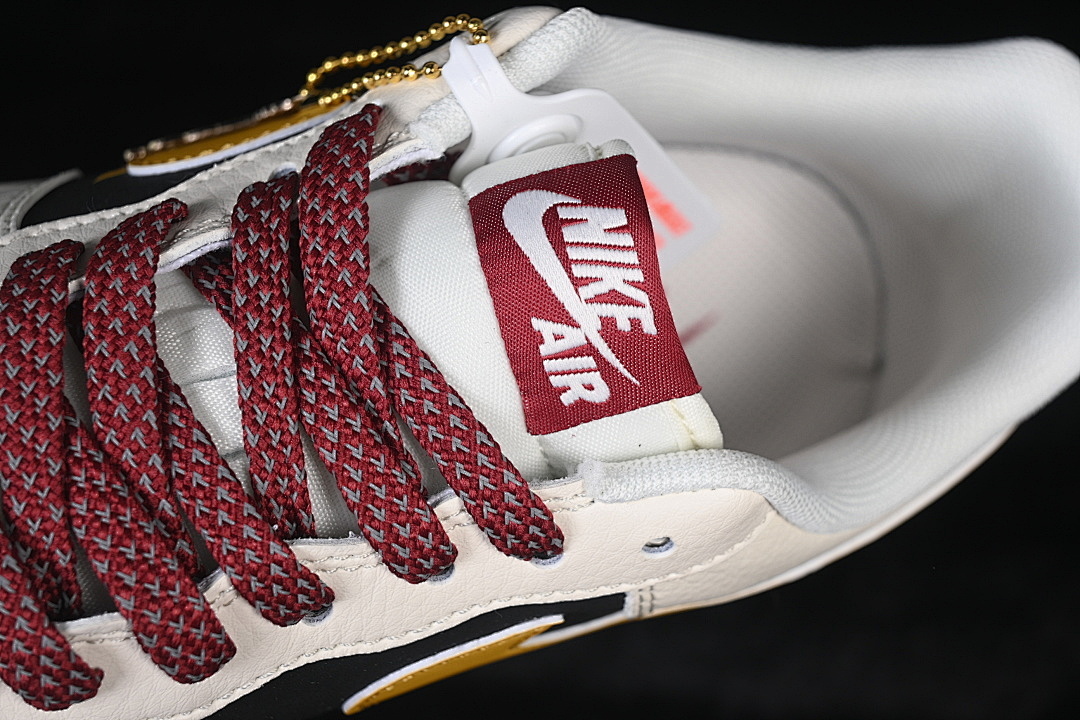 Nike [JP2026-152]-[AIR FORCE 1 07 LOW WHITE/BLACK/YELLOW/WINE RED]-[WOMAN:36-39]-[MAN:40-45] - Image 9