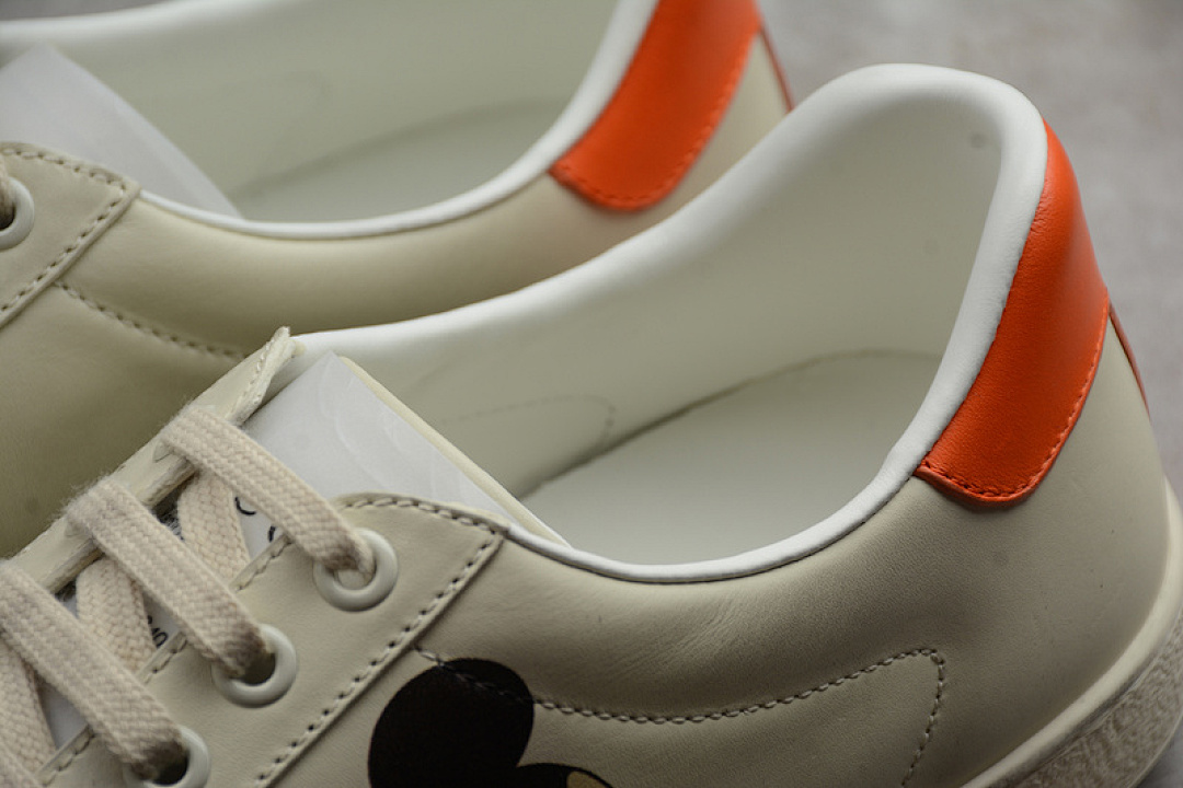 Gucci [GU*CCI ACE EMBROIDERED LOW-TOP SNEAKER WHITE/BLACK/ORANGE]-[WOMAN:35-39]-[MAN:40-44] - Image 7