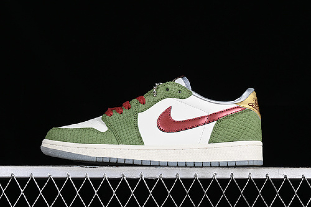Jordan [FN3727-100]-[AIR JORDAN 1 LOW CNY YEAR OF THE DRAGO WHITE/GOLD/ORANGE/GREEN]-[UNISEX:36-47.5], photo 1
