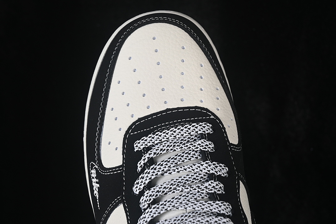 Nike [DW8806-005]-[AIR FORCE 1 07 LOW CASUAL SNEAKERS BEIGE/BLACK/BLUE]-[WOMAN:36-39.5]-[MAN:40-45] - Image 10