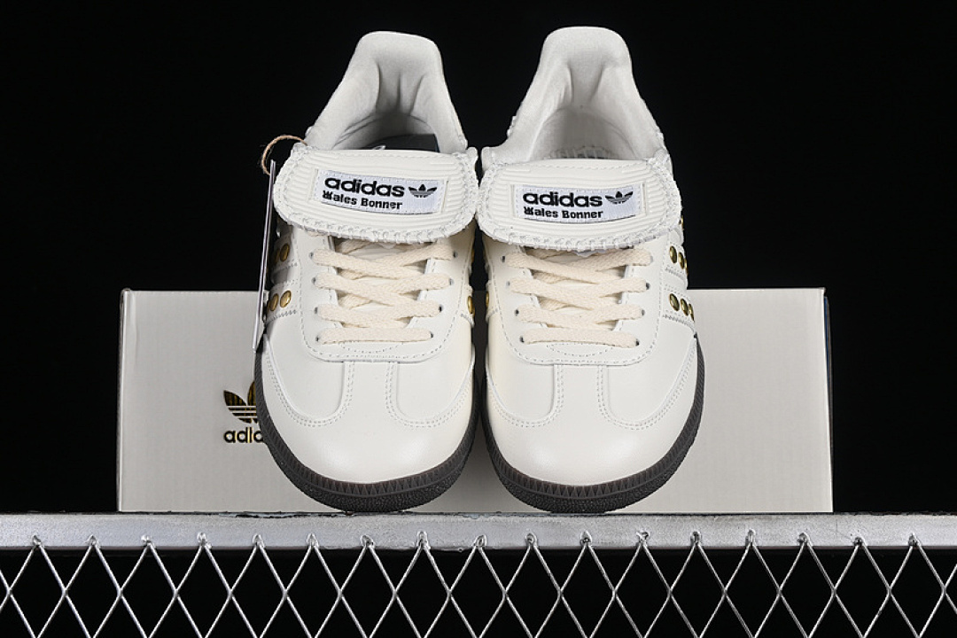 Adidas [IG4304]-[SAMBA OG WALES BONNER STUDDED PACK CREAM WHITE/CREAM WHITE/CORE BLACK]-[UNISEX:35-45] - Image 14