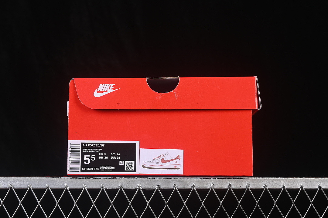 Nike [NH0601-549]-[AIR FORCE 1 07 LOW CASUAL SNEAKERS WHITE/RED/WHITE]-[WOMAN:36-39]-[MAN:40-45] - Image 12