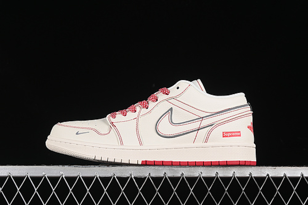 Jordan [SJ9950-025]-[AIR JORDAN 1 LOW WHITE/RED]-[WOMAN:36-39]-[MAN:40-45], photo 1