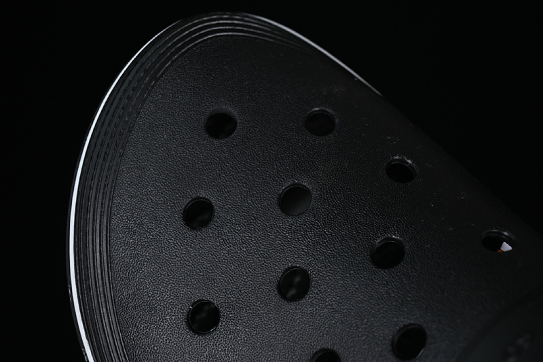 Crocs [CTOCS FLAT HOLE SANDALS BLACK/WHITE]-[WOMAN:34-39]-[MAN:40-46] - Image 6
