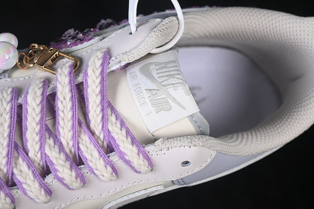 Nike [DB3301-212]-[AIR FORCE 1 07 LOW CASUAL SNEAKERS WHITE/BLUE/PURPLE]-[WOMAN:36-39]-[MAN:40-45] - Image 9