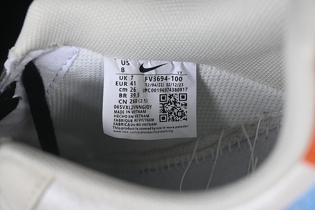 Nike [FV3694-100]-[AIR FORCE 1 07 LOW WHITE/BLUE/ORANGE]-[WOMAN:36-39]-[MAN:40-45] - Image 6