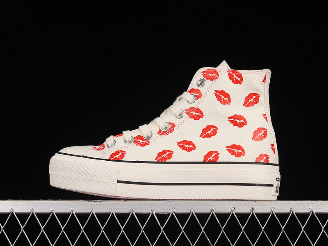 Converse Converse CHUCK TAYLOR ALL STAR LIFT PLATFORM WHITE/RED/BEIGE · A03520C, photo 1