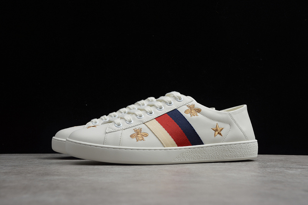 Gucci [GU*CCI ACE EMBROIDERED LOW-TOP SNEAKER WHITE/BLUE/GOLD]-[WOMAN:35-39]-[MAN:40-44] - Image 15