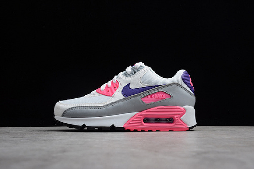 Purple Nike AIR MAX 90 ESSENTIAL WIHTE/COURT PURPLE-WOLF GREY · 325213-136, photo 1