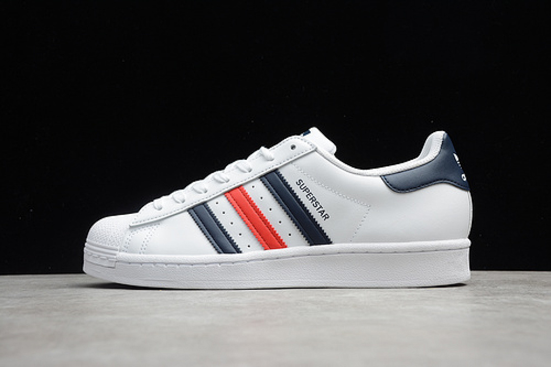 Adidas Adidas [FX2823]-[SUPERSTAR SHOES WHITE/NAVY BLUE-RED]-[WOMAN:35.5-39]-[MAN:40-45], photo 1