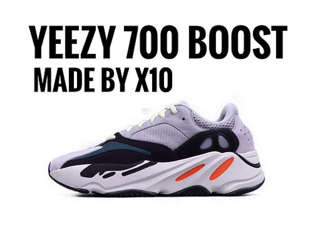 On Running Adidas X10 YEEZY BOOST 700 WAVE RUNNER SOLID GREY/CHALK WHITE/CORE BLACK · B75571, photo 1