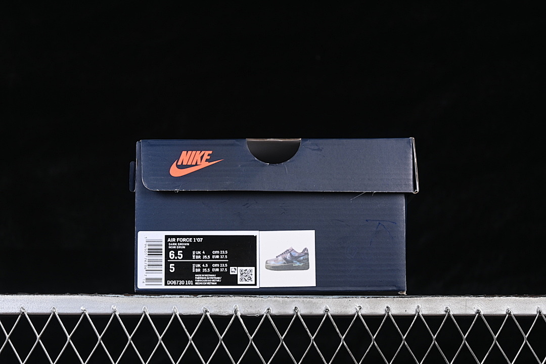 Nike [DO6730-101]-[AIR FORCE 1 07 LOW CASUAL SNEAKERS BLACK/BLUE]-[WOMAN:36-39]-[MAN:40-45] - Image 12