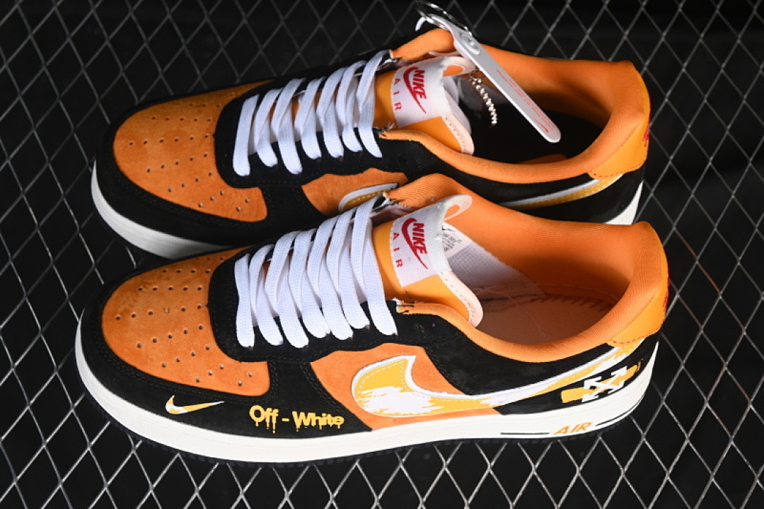 Nike [SY1388-001]-[AIR FORCE 1 07 LOW BLACK/ORANGE/WHITE]-[WOMAN:36-39]-[MAN:40-45] - Image 11