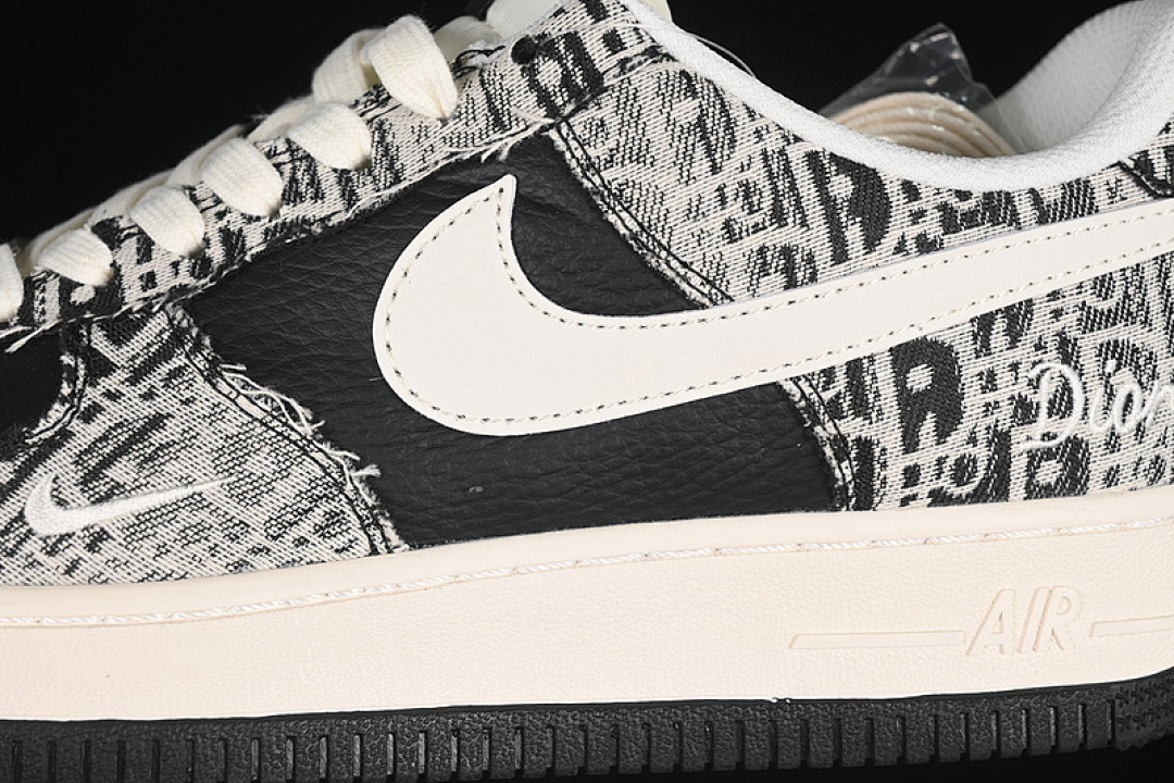 Nike [XS1958-581]-[AIR FORCE 1 07 LOW GREY/WHITE/BLACK]-[WOMAN:36-39]-[MAN:40-45] - Image 8