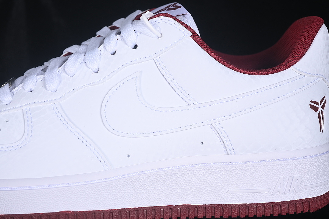 Nike [IB0018-101]-[AIR FORCE 1 07 LOW CASUAL SNEAKERS WINE RED/WHITE]-[WOMAN:36-39]-[MAN:40-45] - Image 7