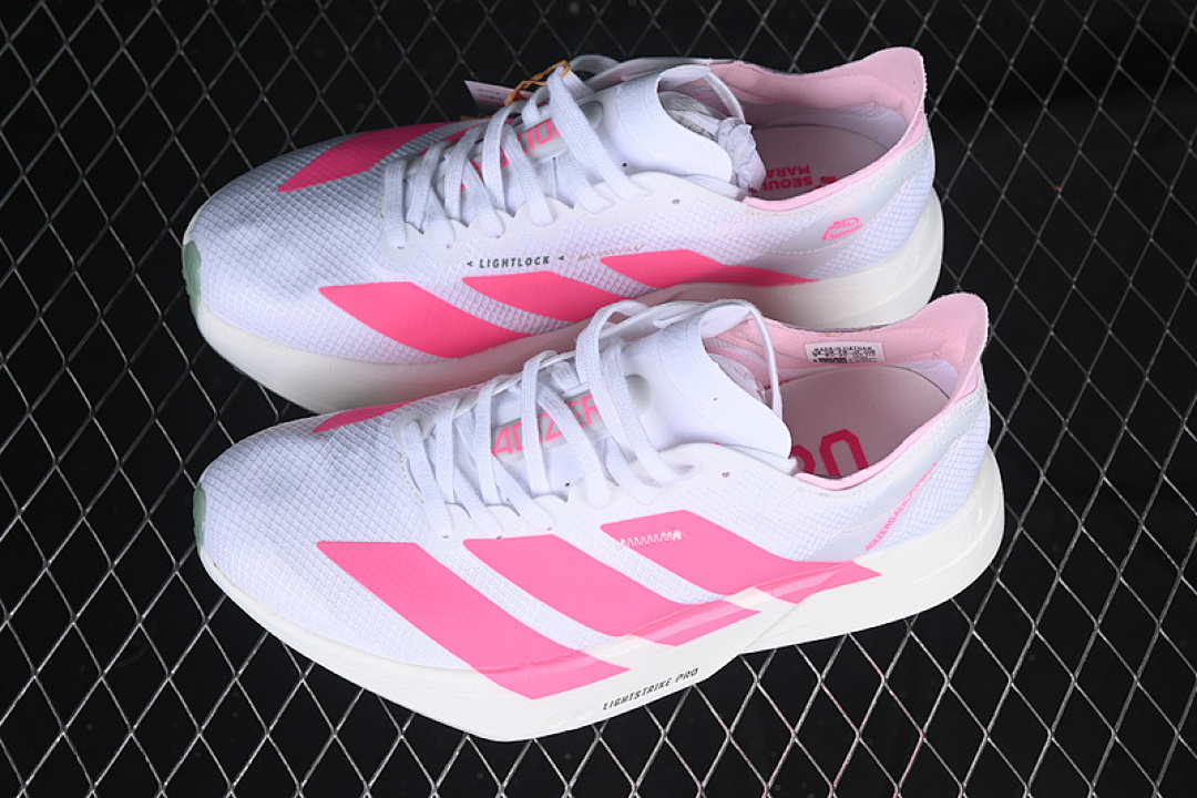 Adidas [JS1833]-[ADIZERO ADIOS 4 M WHITE/PINK]-[WOMAN:36-39]-[MAN:40-45] - Image 12