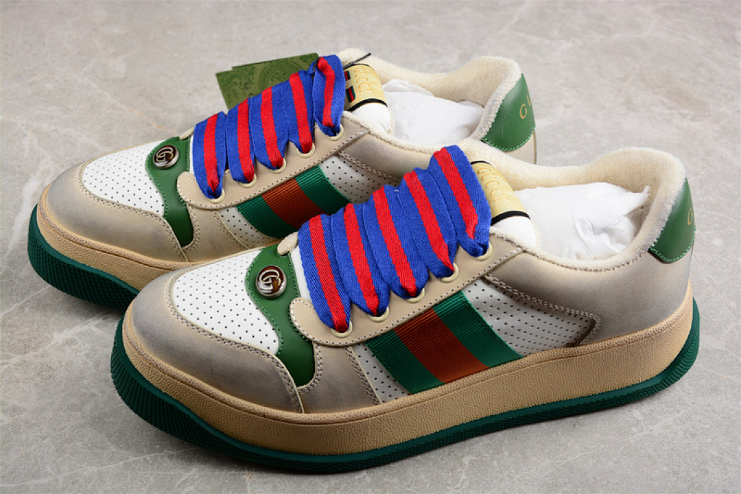 Gucci [GU*CCI SCREENER DIRTY SHOES BEIGE/BLUE/RED/GREEN/BROWN]-[WOMAN:35-40] - Image 9